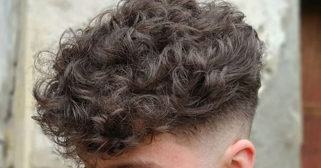 curly temp fade