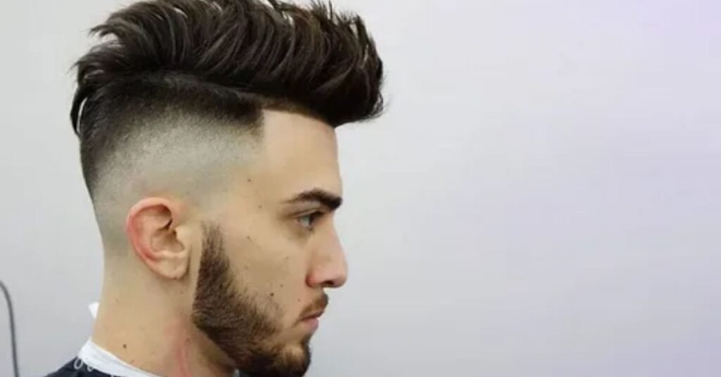 curly temp fade
