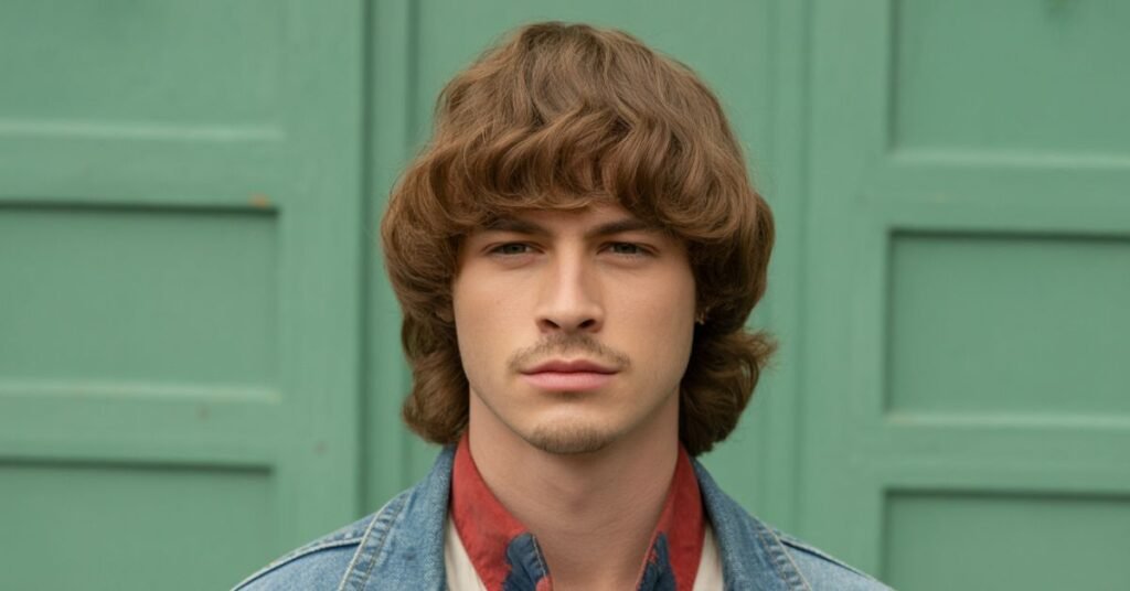 Middle Parting Mullet