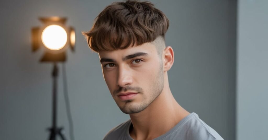 Middle Parting Mullet