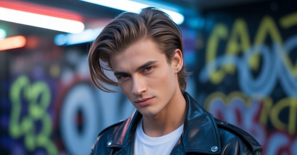 Slicked Back Mullet
