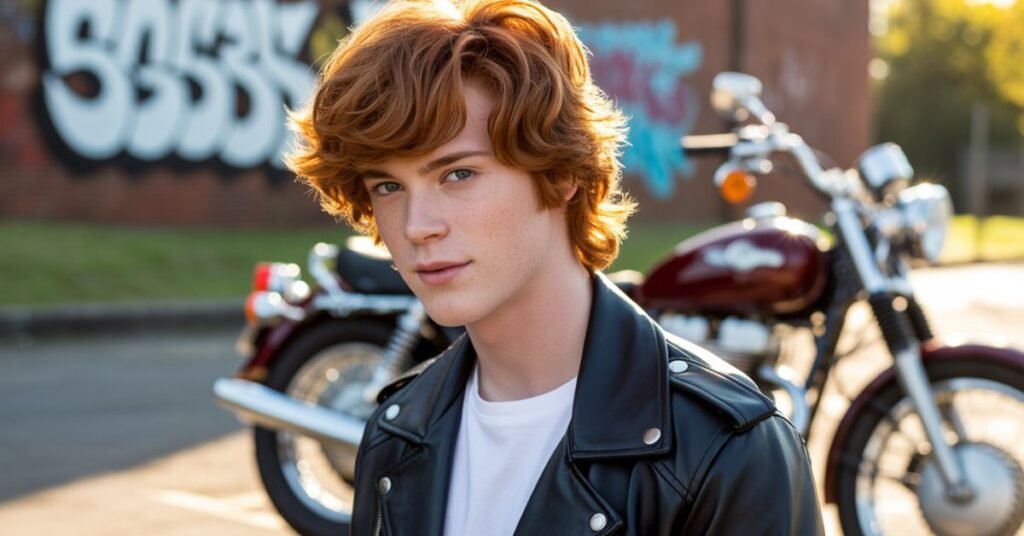wavy hair mullet