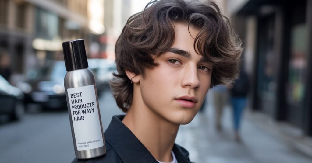 wavy hair mullet