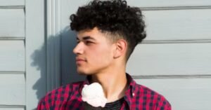 curly temp fade