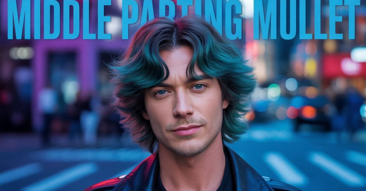 Middle Parting Mullet