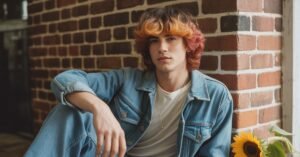wavy hair mullet